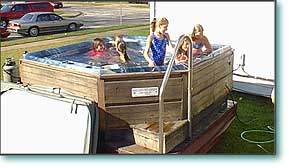 Six to eight person hot tub rental