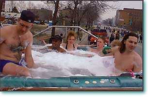 Eight to ten person spa hot tub rental from Hot Tubs on Wheels